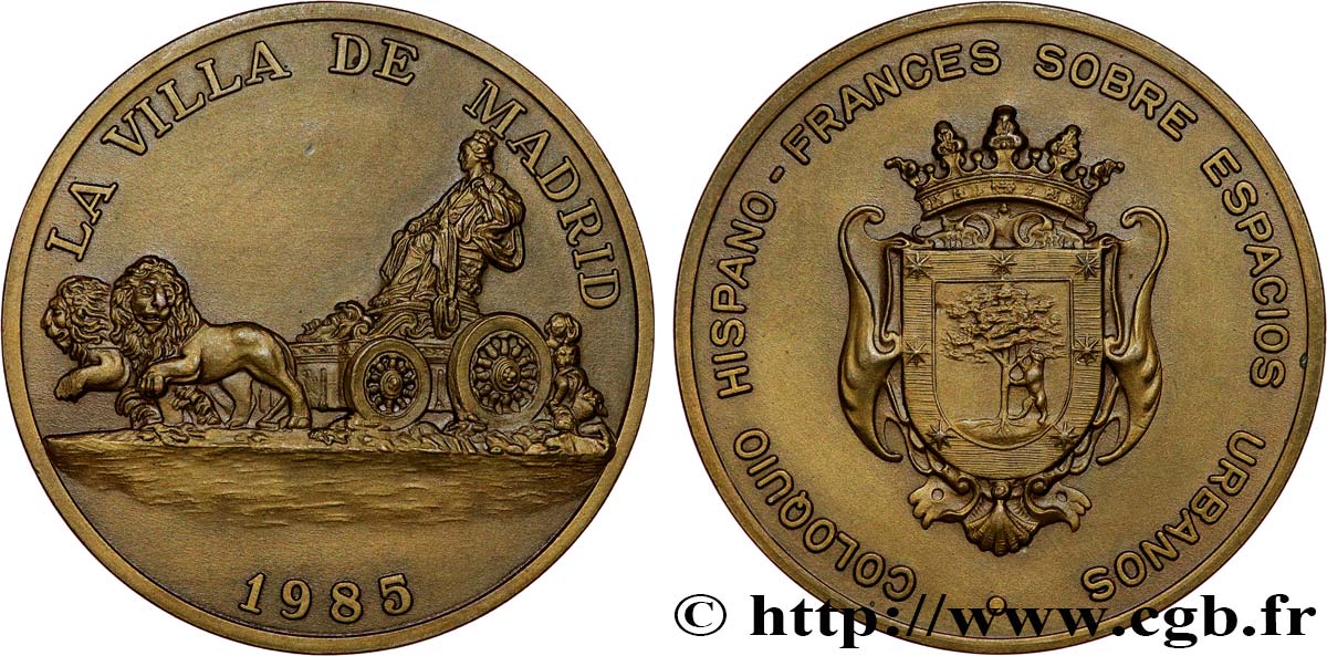 ESPAGNE Médaille, Colloque hispano-français sur les espaces urbains SUP