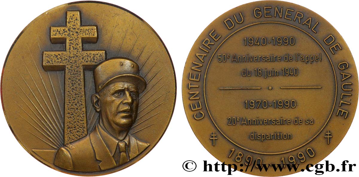 V REPUBLIC Médaille, Centenaire du général de Gaulle AU