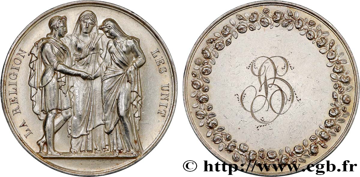 AMOUR ET MARIAGE Médaille de mariage, La Religion les unit MBC