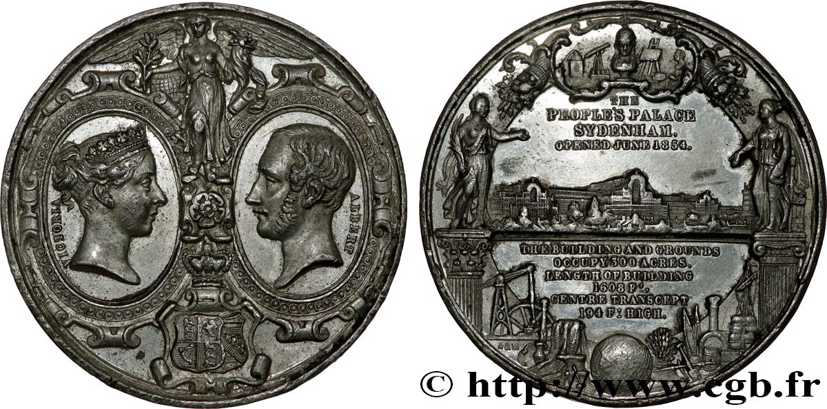 GRANDE BRETAGNE - VICTORIA Médaille, People s Palace TTB+