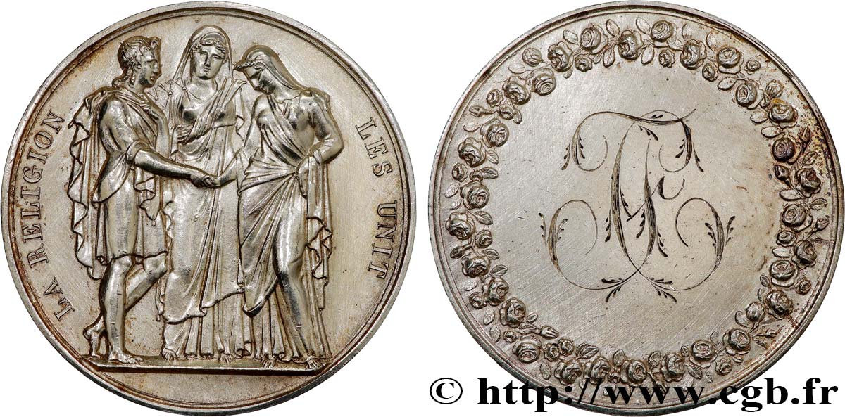 AMOUR ET MARIAGE Médaille de mariage, La Religion les unit fVZ