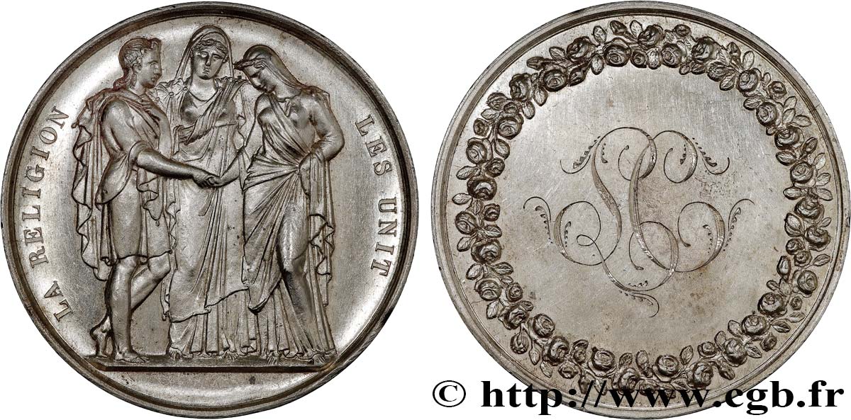AMOUR ET MARIAGE Médaille de mariage, La Religion les unit SUP
