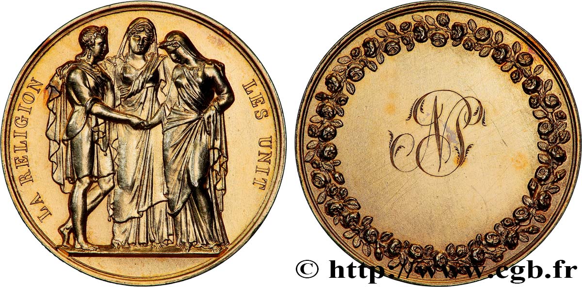 AMOUR ET MARIAGE Médaille de mariage, La Religion les unit MBC+