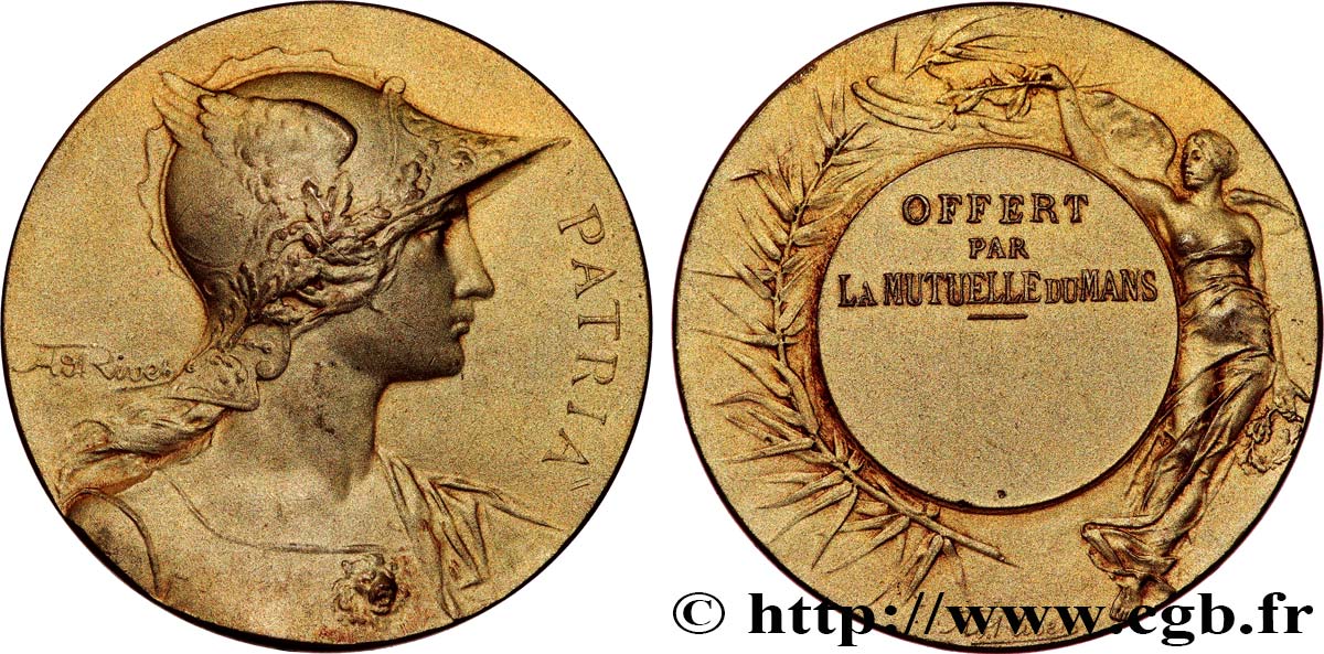 INSURANCES Médaille, PATRIA, offerte par la mutuelle du Mans AU