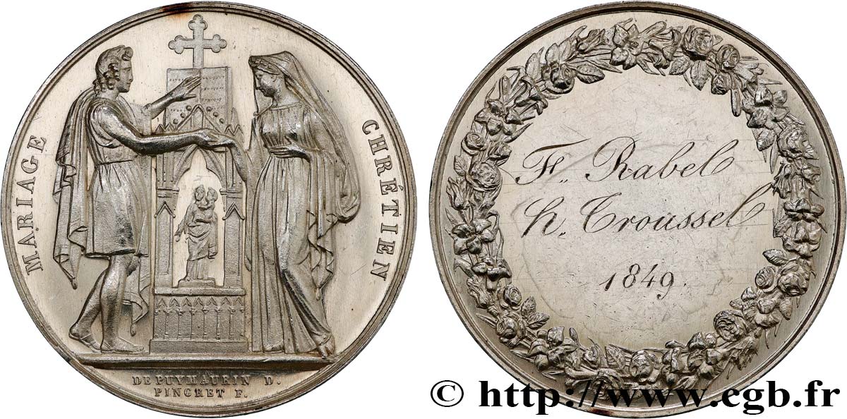 AMOUR ET MARIAGE Médaille, Mariage chrétien VZ/fVZ