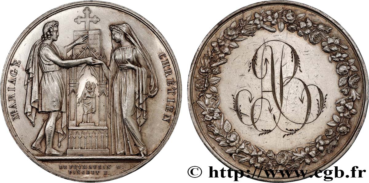AMOUR ET MARIAGE Médaille, Mariage chrétien AU