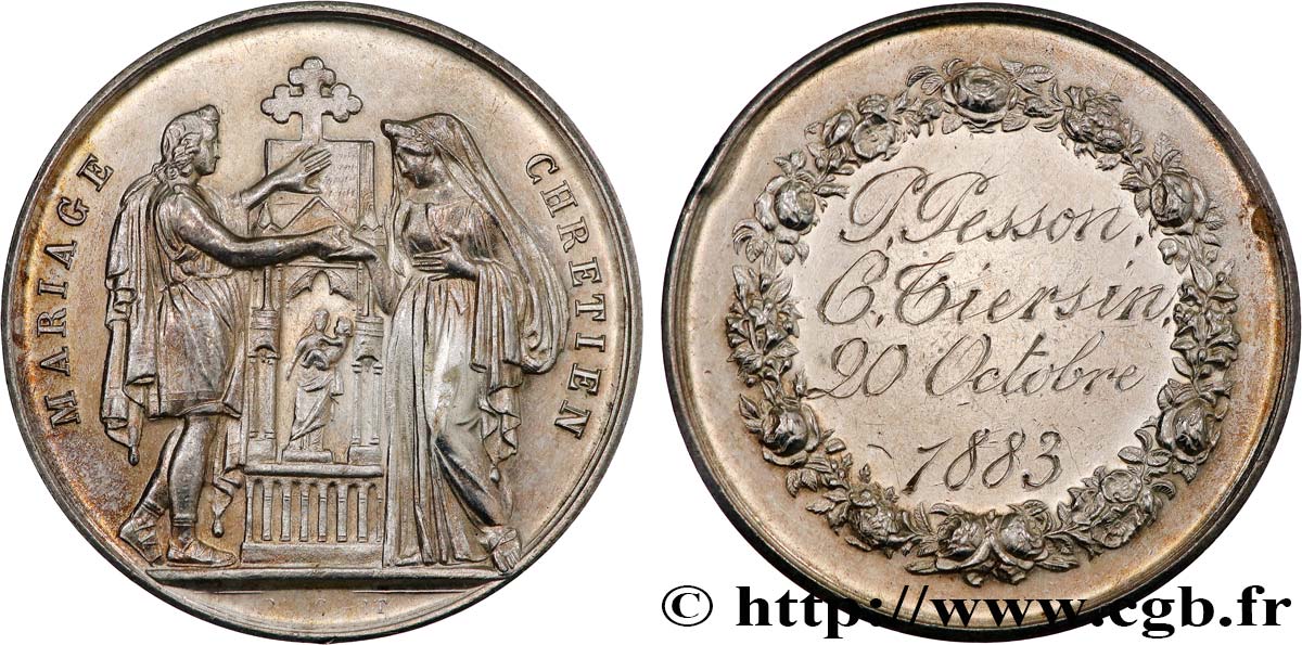 AMOUR ET MARIAGE Médaille, Mariage chrétien fVZ