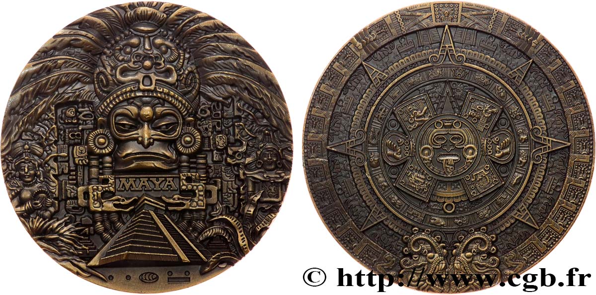 MONUMENTS ET HISTOIRE Médaille, Calendrier Maya SUP