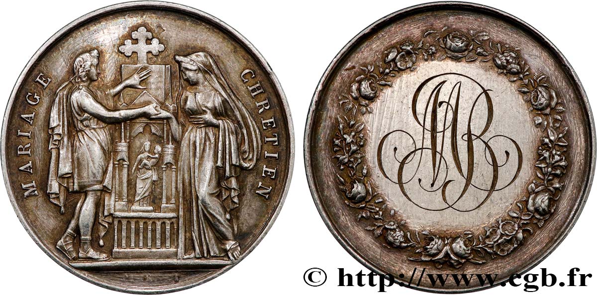 AMOUR ET MARIAGE Médaille, Mariage chrétien XF