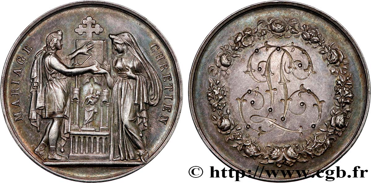 AMOUR ET MARIAGE Médaille, Mariage chrétien fVZ