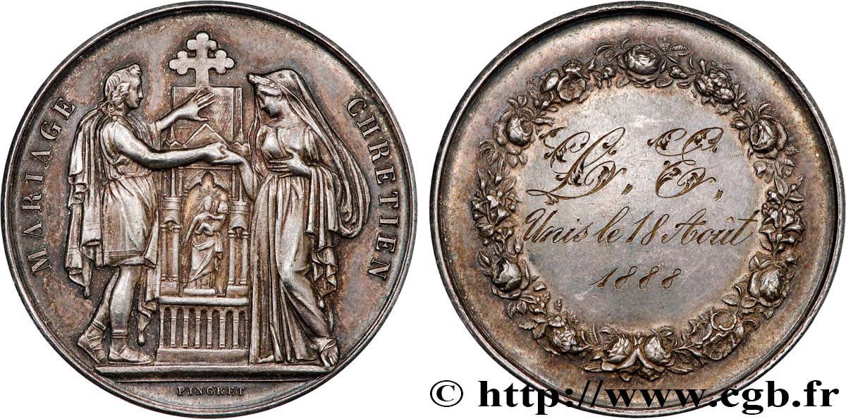 AMOUR ET MARIAGE Médaille, Mariage chrétien MBC+