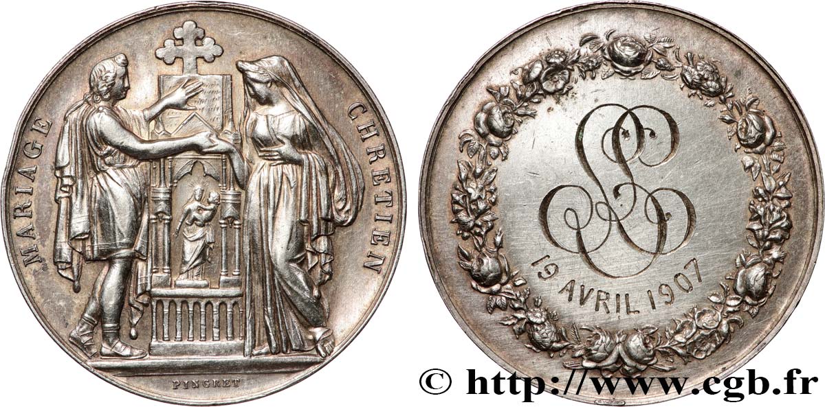 AMOUR ET MARIAGE Médaille, Mariage chrétien q.SPL