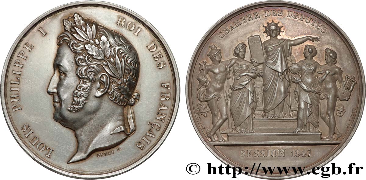 LUIS FELIPE I Médaille parlementaire, Session 1847 EBC