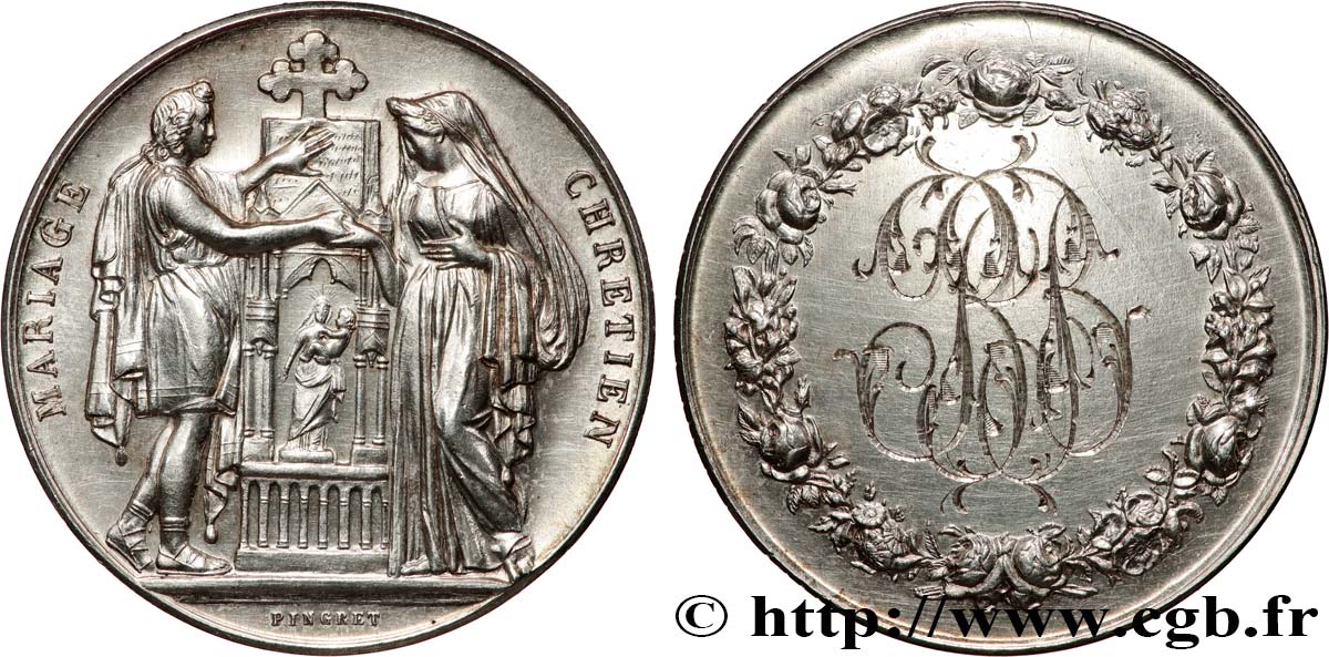 AMOUR ET MARIAGE Médaille, Mariage chrétien fVZ