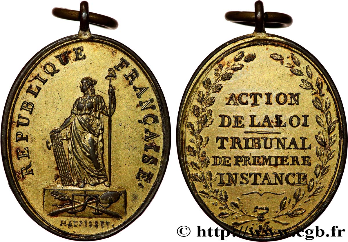 DROIT ET JURIDIQUE Médaille, Tribunal de première instance, Action de la loi TTB+