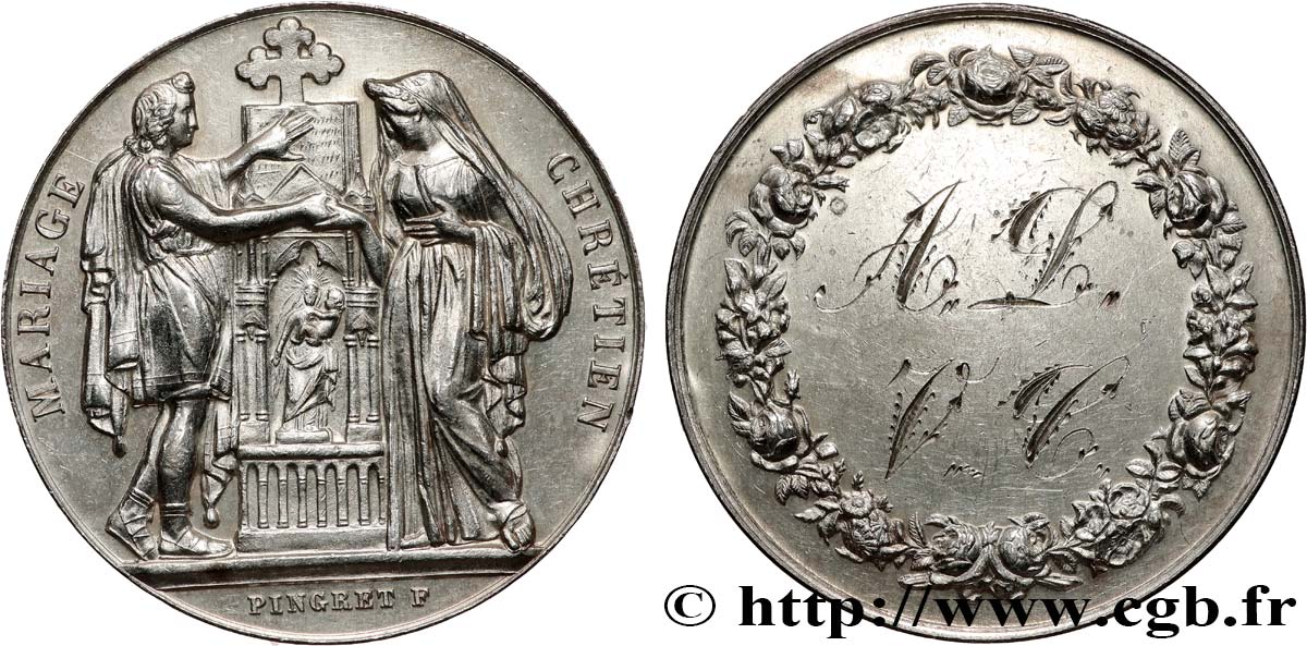 AMOUR ET MARIAGE Médaille, Mariage chrétien AU