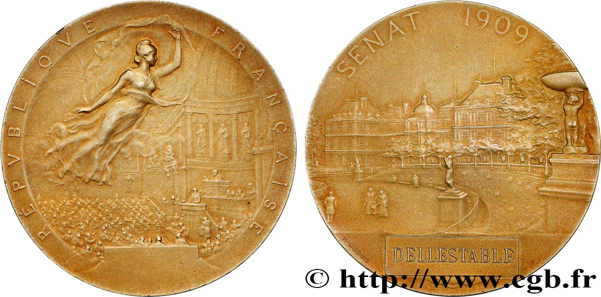 III REPUBLIC Médaille, Sénat AU