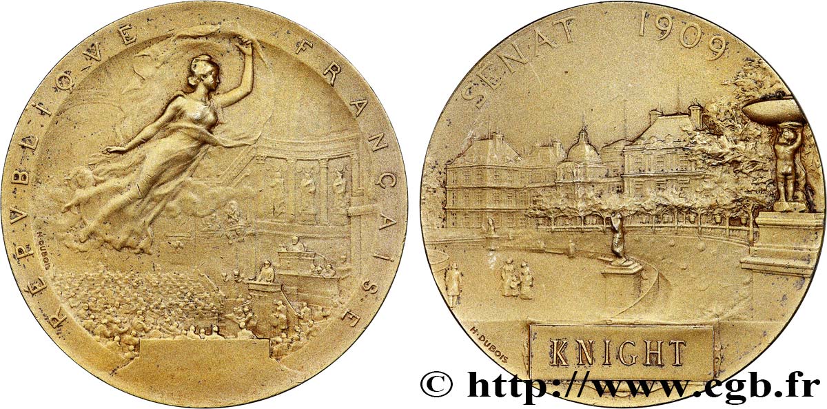 TERCERA REPUBLICA FRANCESA Médaille, Sénat EBC