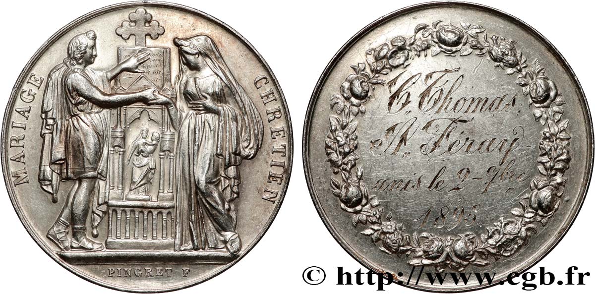 AMOUR ET MARIAGE Médaille, Mariage chrétien AU