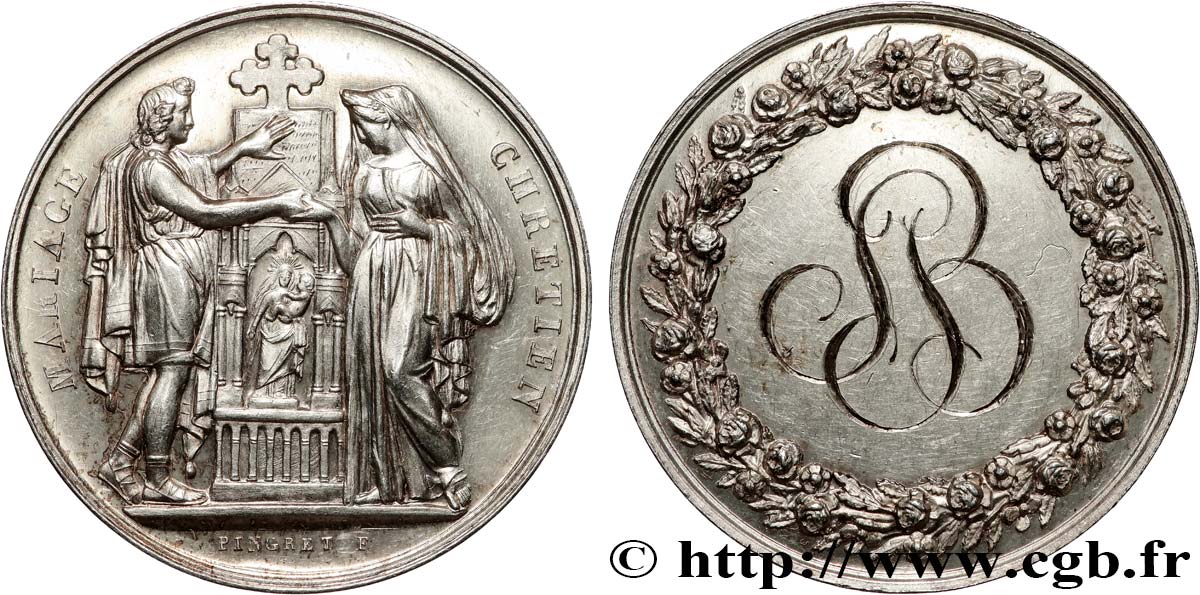 AMOUR ET MARIAGE Médaille, Mariage chrétien VZ/fVZ