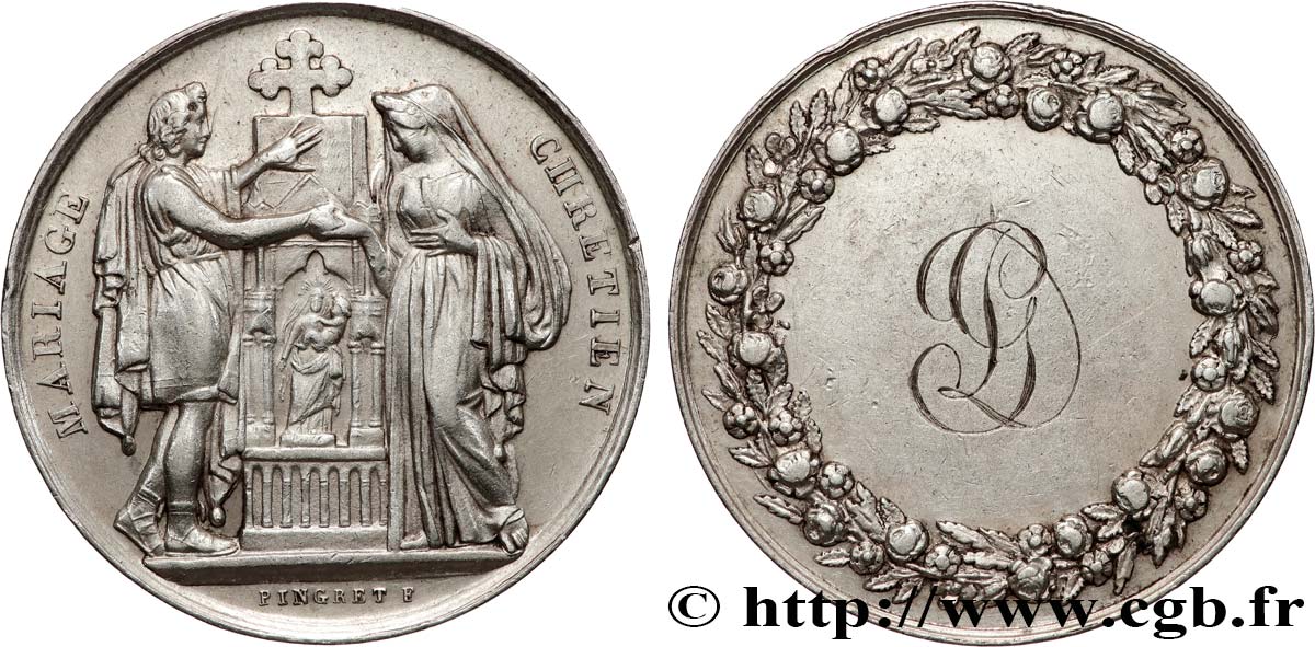 AMOUR ET MARIAGE Médaille, Mariage chrétien SS