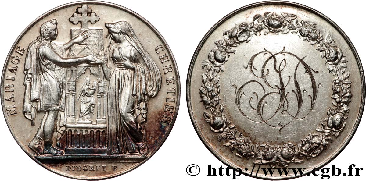 AMOUR ET MARIAGE Médaille, Mariage chrétien q.SPL
