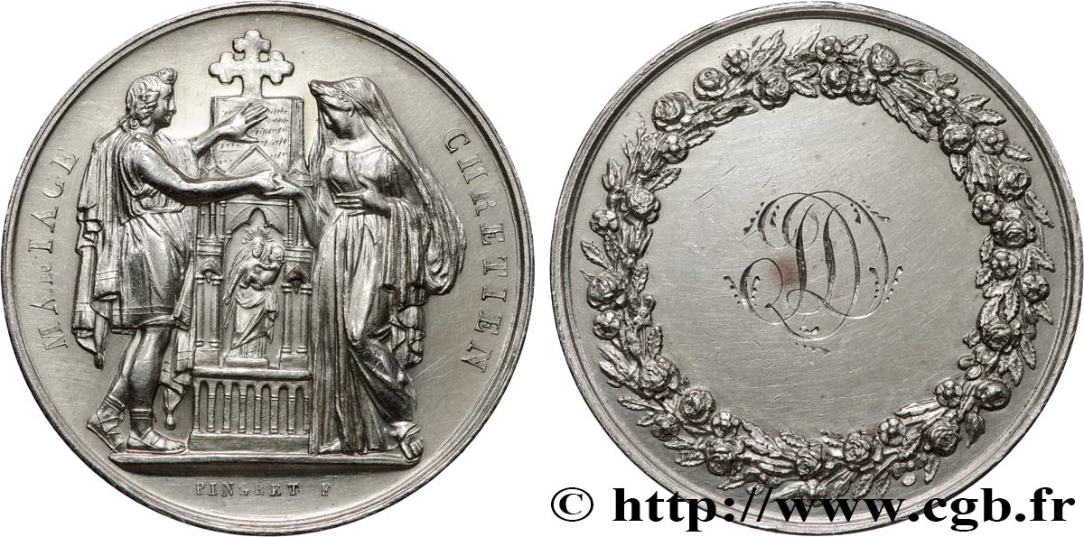 AMOUR ET MARIAGE Médaille, Mariage chrétien TTB+