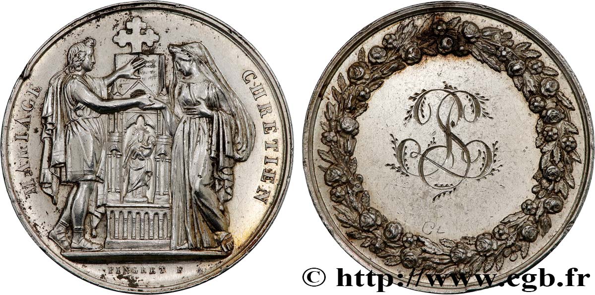 AMOUR ET MARIAGE Médaille, Mariage chrétien XF