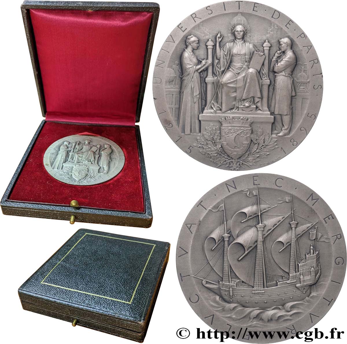 TERCERA REPUBLICA FRANCESA Médaille, 680 ans de l’Université de Paris EBC+