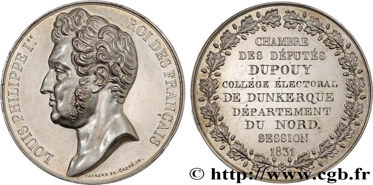 LOUIS-PHILIPPE I Médaille parlementaire, Etienne, Jacques Dupouy