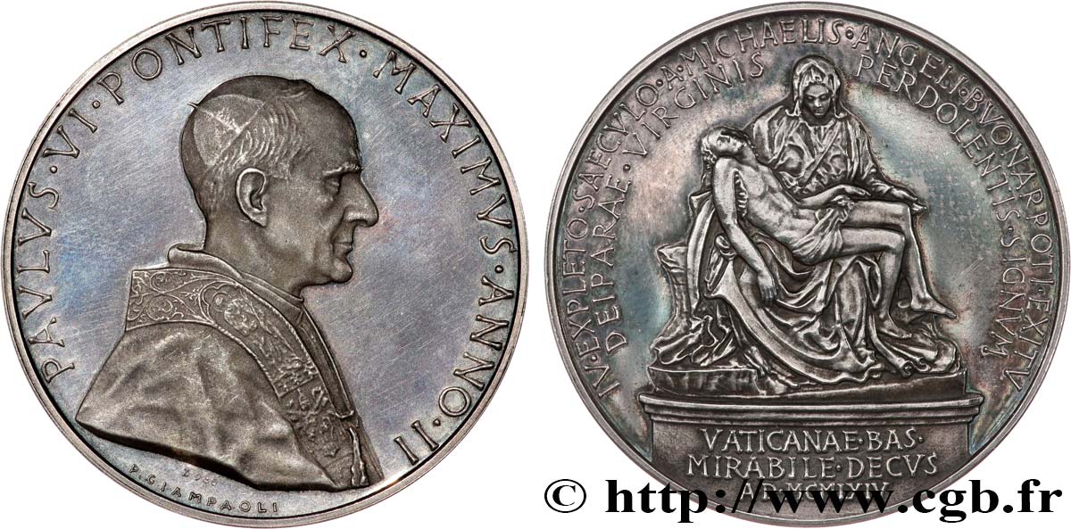 VATICAN AND PAPAL STATES Médaille annuelle, Paul VI, Couronnement AU