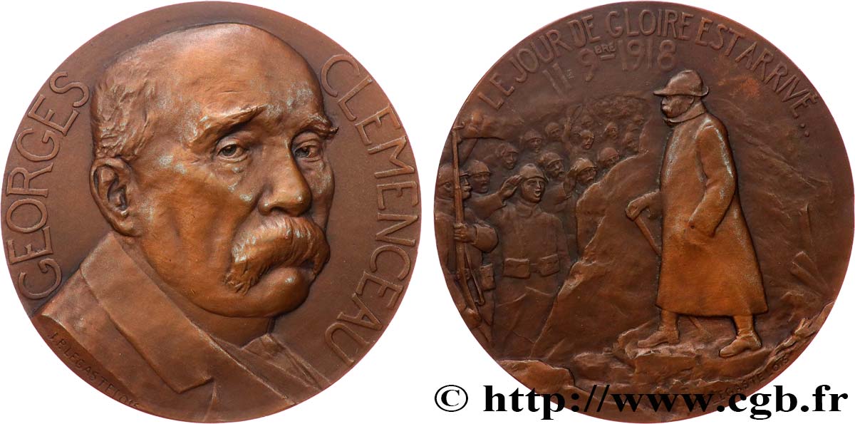 TERCERA REPUBLICA FRANCESA Médaille, Armistice du 11 Novembre 1918 MBC+