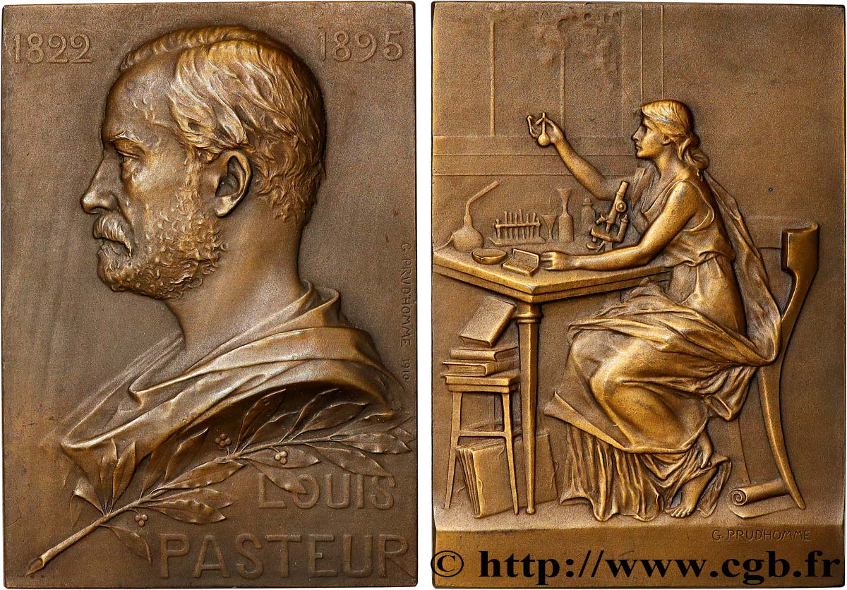 SCIENCE & SCIENTIFIC Plaquette, Louis Pasteur AU