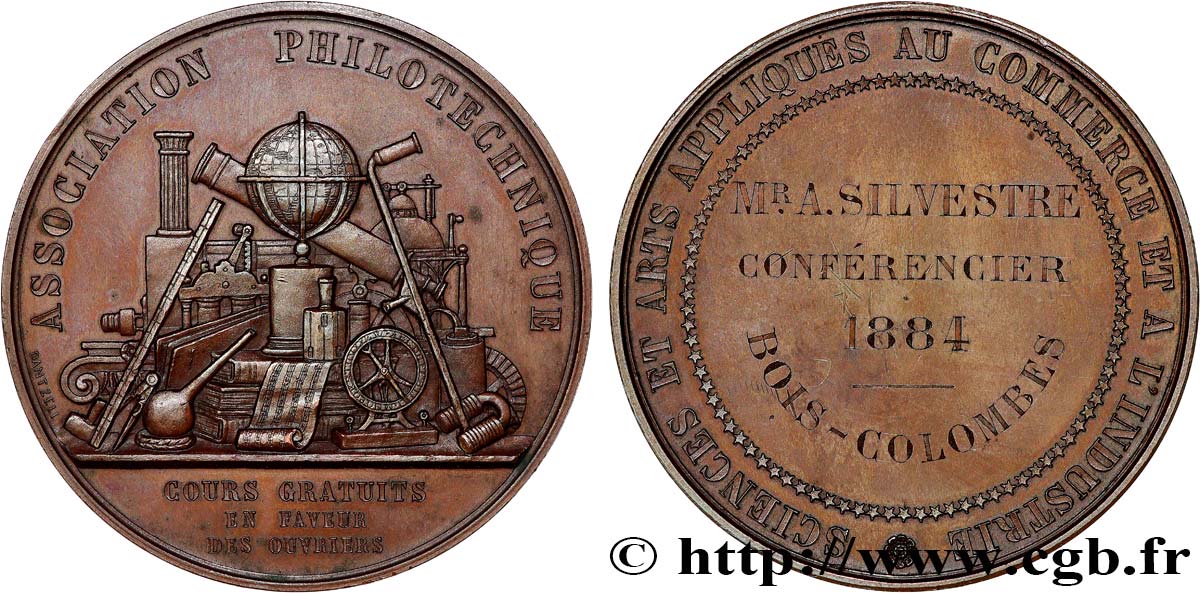 TERZA REPUBBLICA FRANCESE Médaille de récompense, Association philotechnique SPL