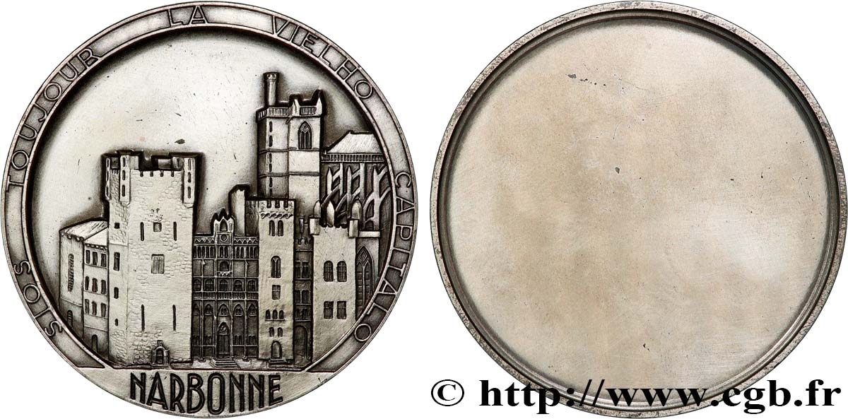 CINQUIÈME RÉPUBLIQUE Médaille, Narbonne, la vieille capitale SUP