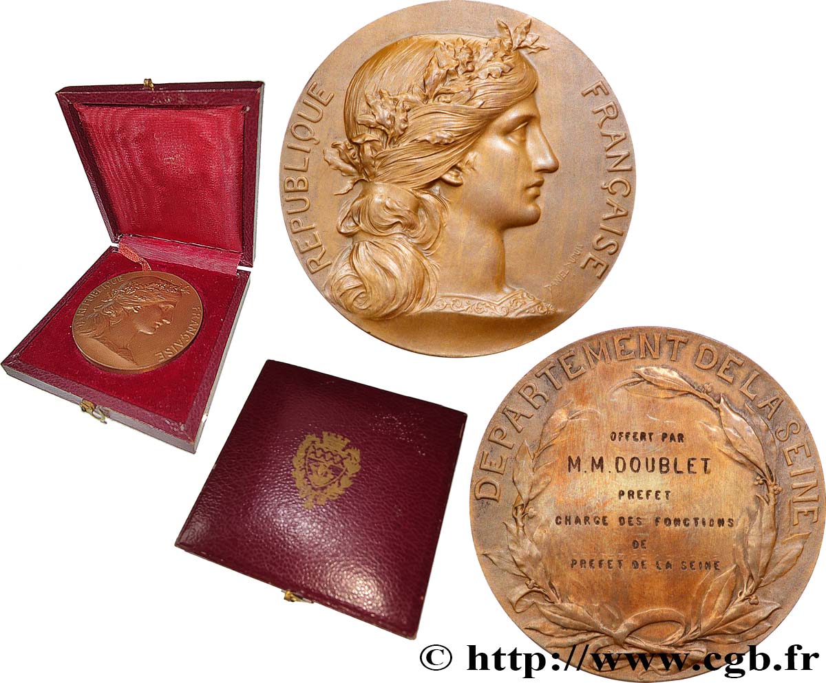 DRITTE FRANZOSISCHE REPUBLIK Médaille, Offert par le préfet chargé des fonctions de préfet de la Seine VZ