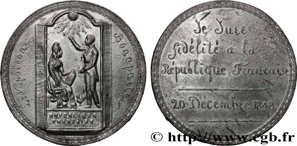 SECOND REPUBLIC Médaille, Fidélité à la République Française XF