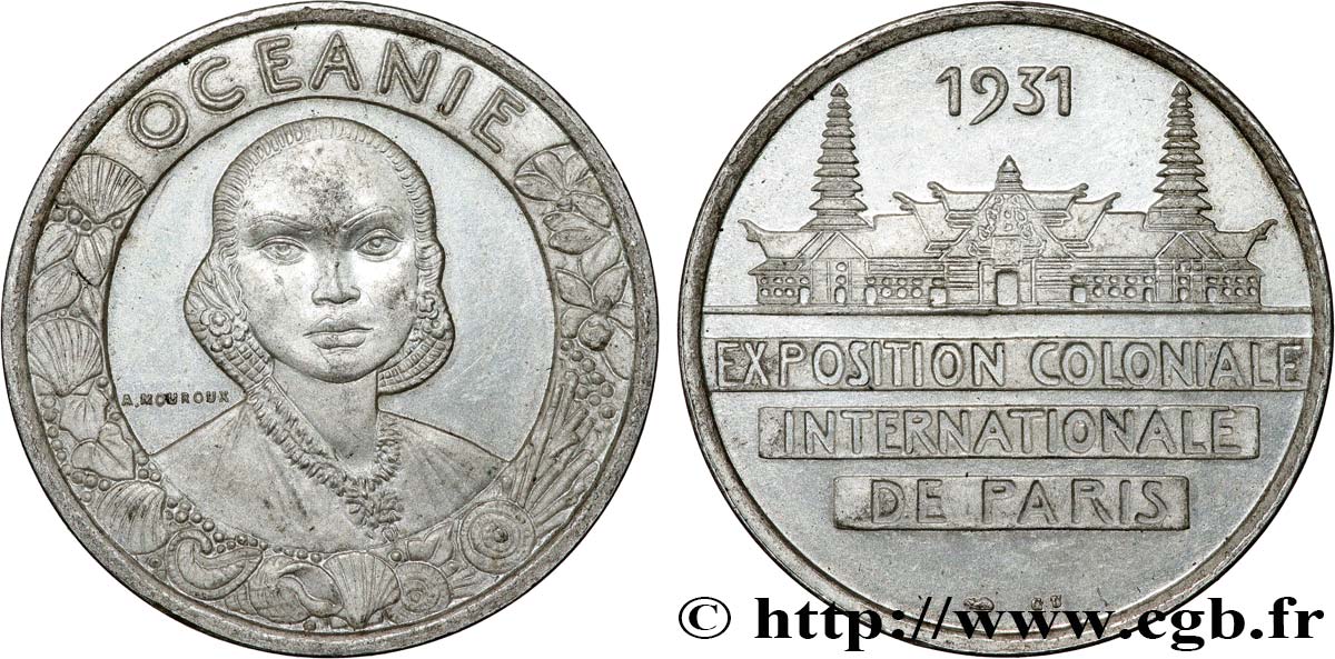TROISIÈME RÉPUBLIQUE Médaille, Exposition Coloniale Internationale - Océanie SUP
