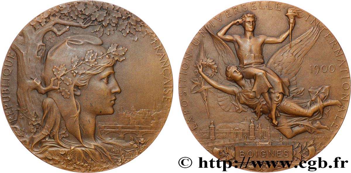 III REPUBLIC Médaille, Exposition universelle internationale, Caisse générale d’épargne, de retraite et d’assurances AU