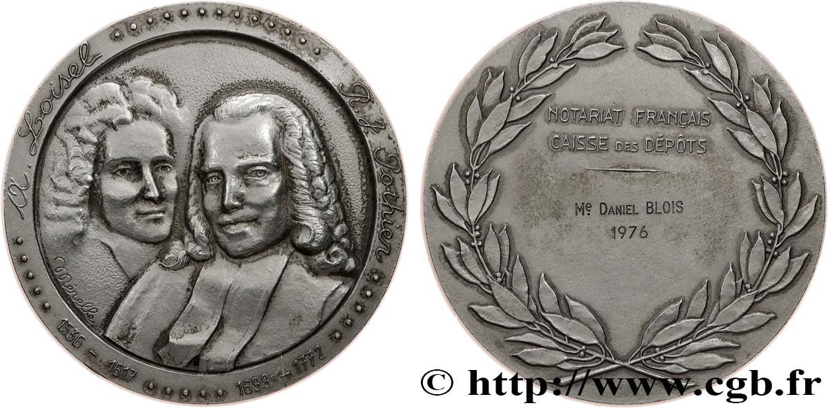 NOTAIRES DU XIXe SIECLE Médaille, Loisel et Pothier, Caisse des dépôts AU