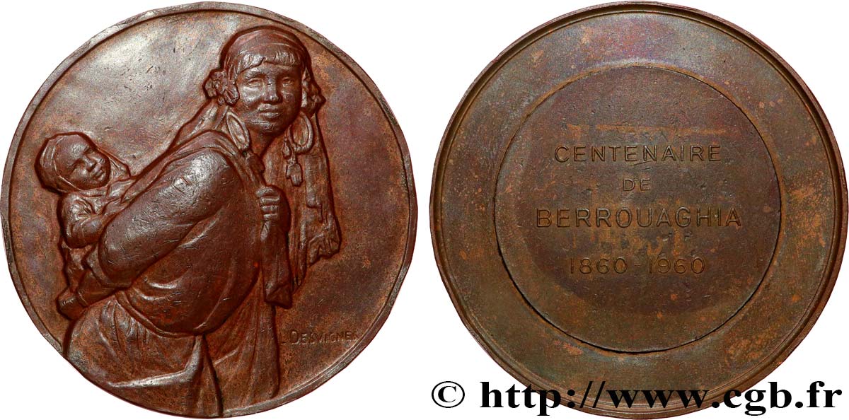 ALGÉRIE Médaille, Centenaire de Berrouaghia TTB+