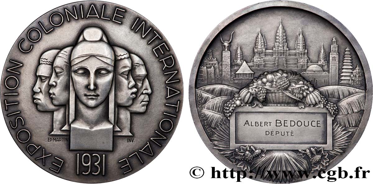 III REPUBLIC Médaille, Exposition coloniale internationale AU/AU