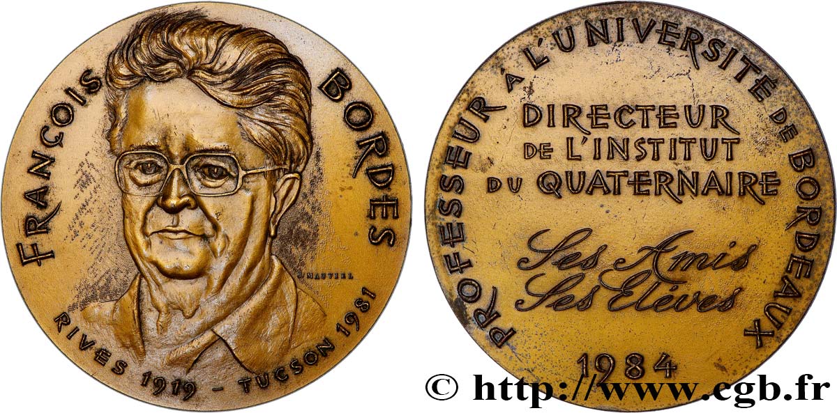 LITERATURE : WRITERS - POETS Médaille, Henri Louis François Bordes VZ