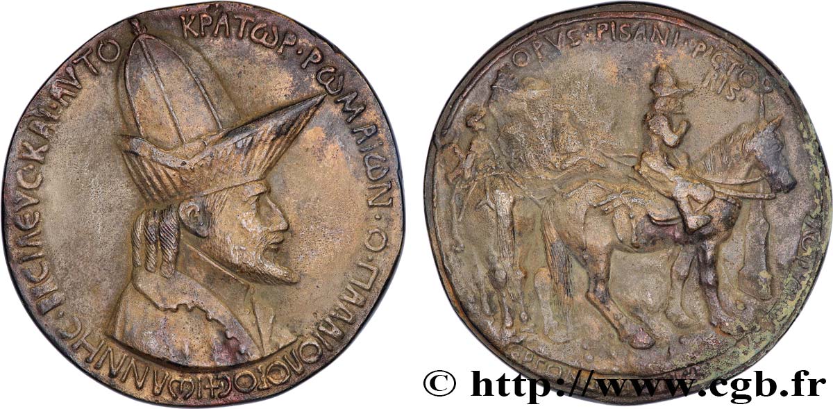 JEAN VIII PALEOLOGUE Médaille, Jean VIII empereur de Constantinople, fonte postérieure BB