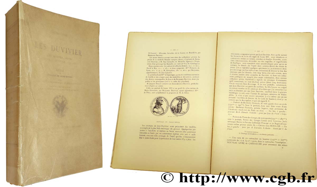 BOOKS Nocq (Henri) “Les Duvivier, essai d’un catalogue de leurs œuvres”. Paris, 1911 EBC