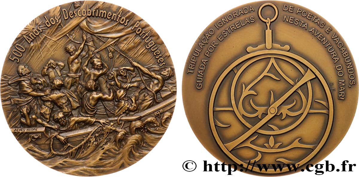 PORTUGAL Médaille, 500 ans de découvertes portugaises EBC