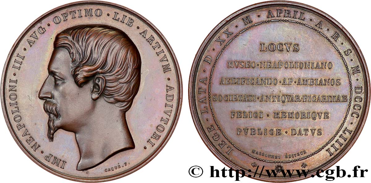 SECOND EMPIRE Médaille, Musée national de Picardie AU