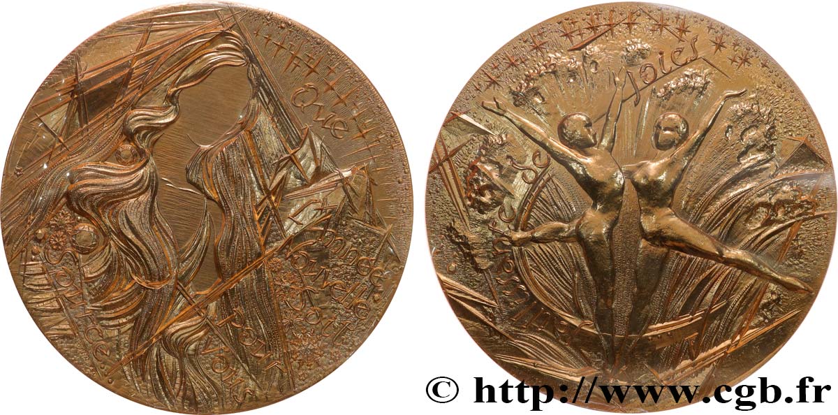CINQUIÈME RÉPUBLIQUE Médaille de voeux, source de joie SPL