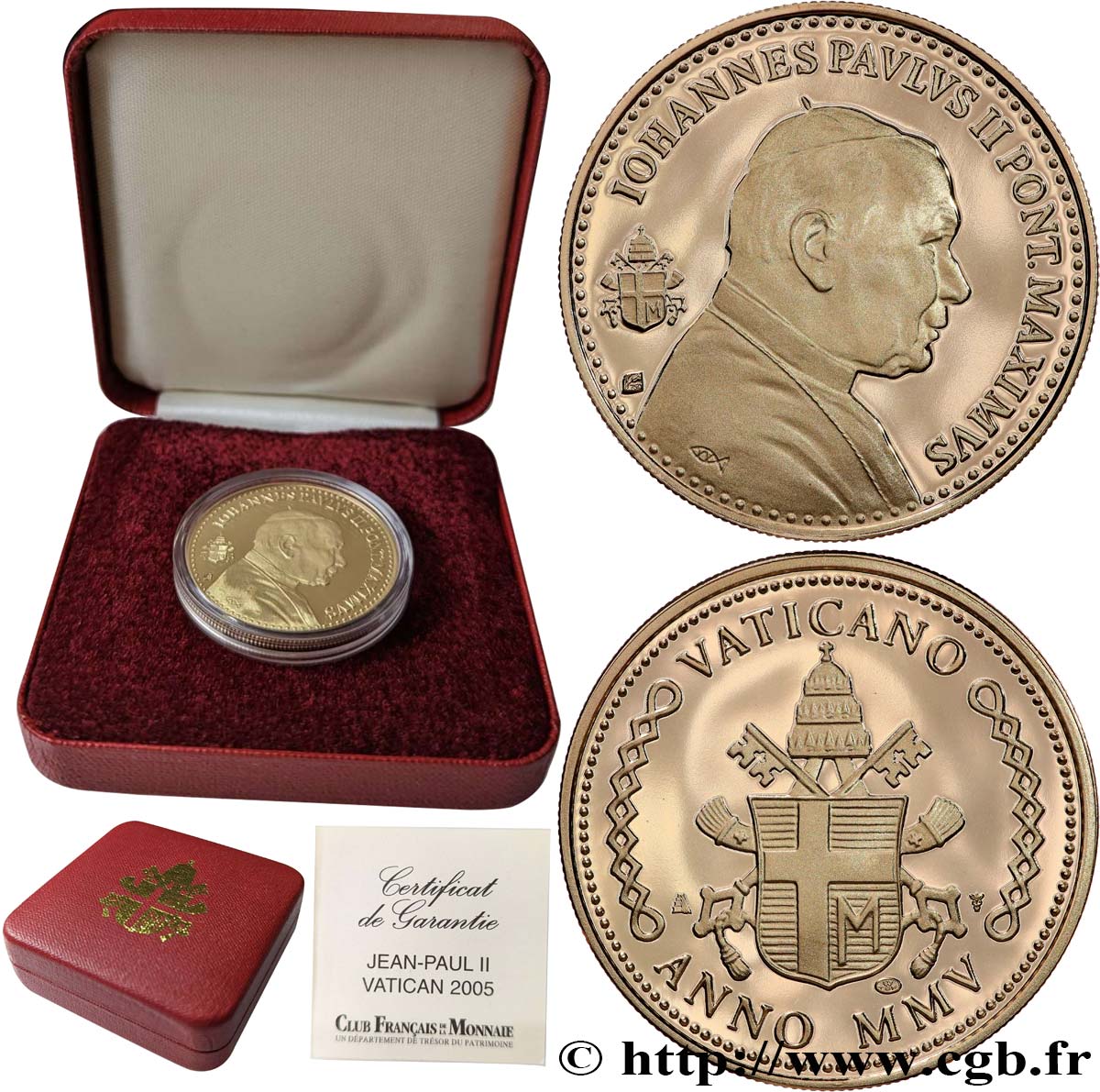 V REPUBLIC Médaille, Commémoration du décès de Jean-Paul II Proof set