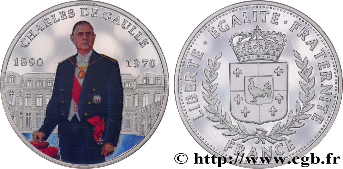 CINQUIÈME RÉPUBLIQUE Médaille, Charles de Gaulle BE